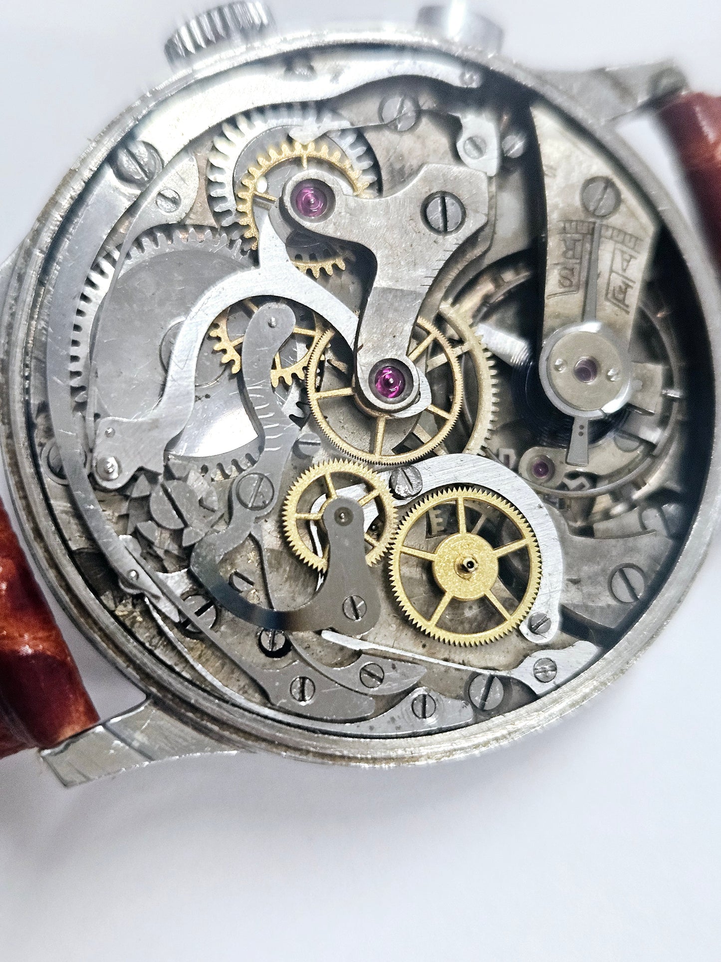 Anonymous Chronograph - Vintage 1930s - Monopusher - Landeron Hahn - Ceramic Dial