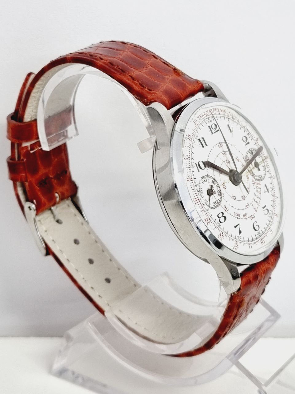 Anonymous Chronograph - Vintage 1930s - Monopusher - Landeron Hahn - Ceramic Dial