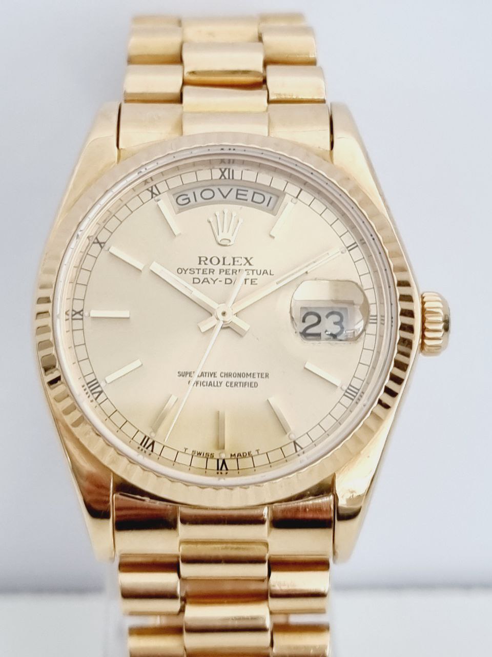 Rolex - Ref. 18038 - Day-Date - President - Full Gold - Vintage - Year 1980