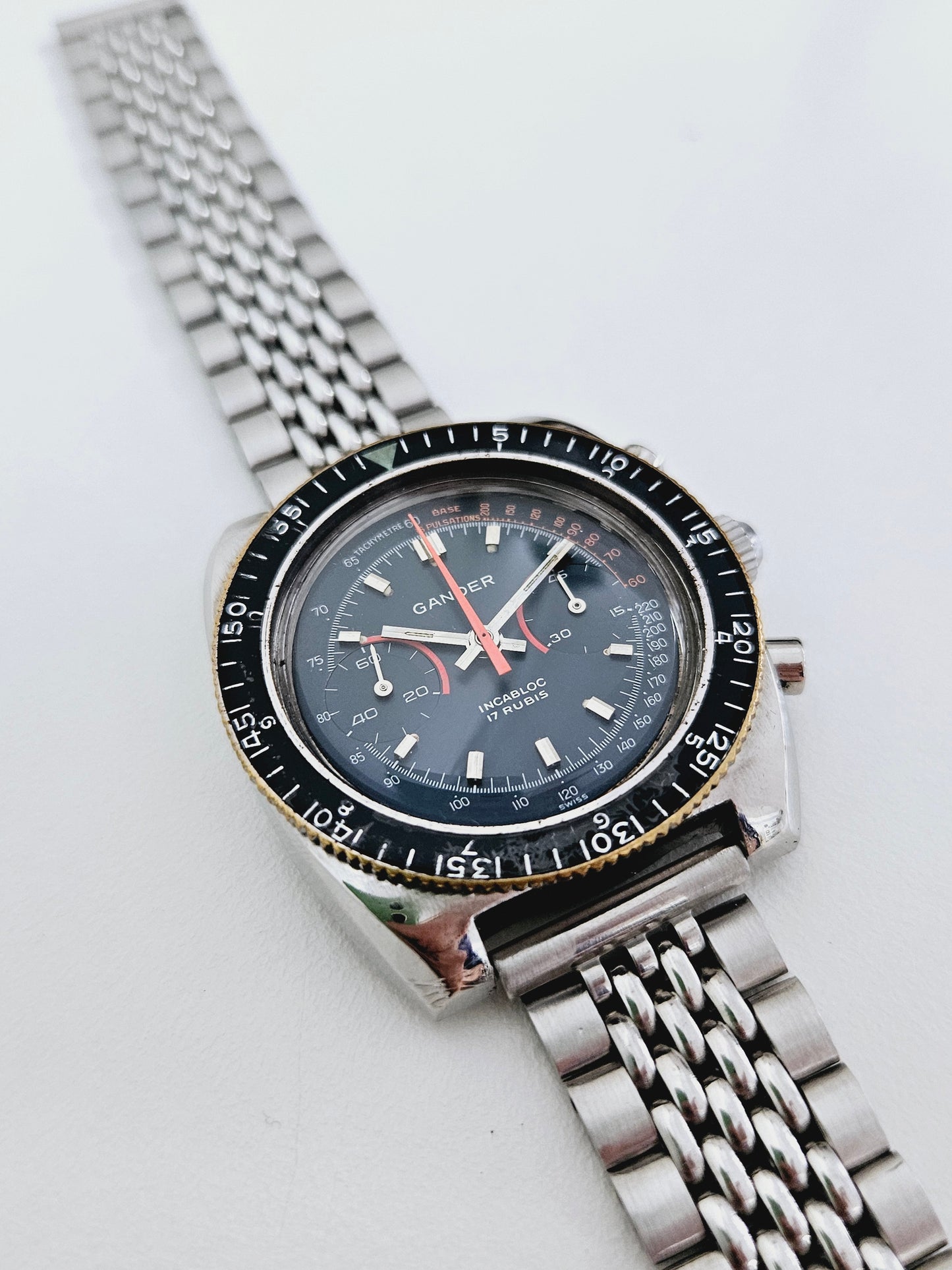 Gander Chronograph Vintage Diver Bakelite Bezel