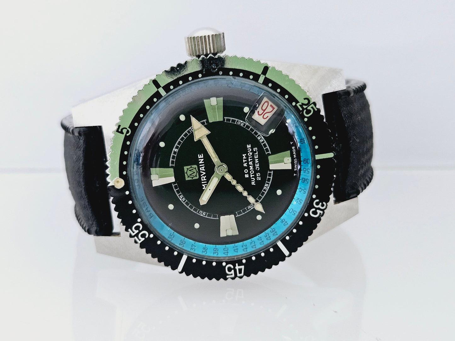 Mirvaine - Skin Diver - Automatic - With Original Tropic Strap - Rare Top Condition