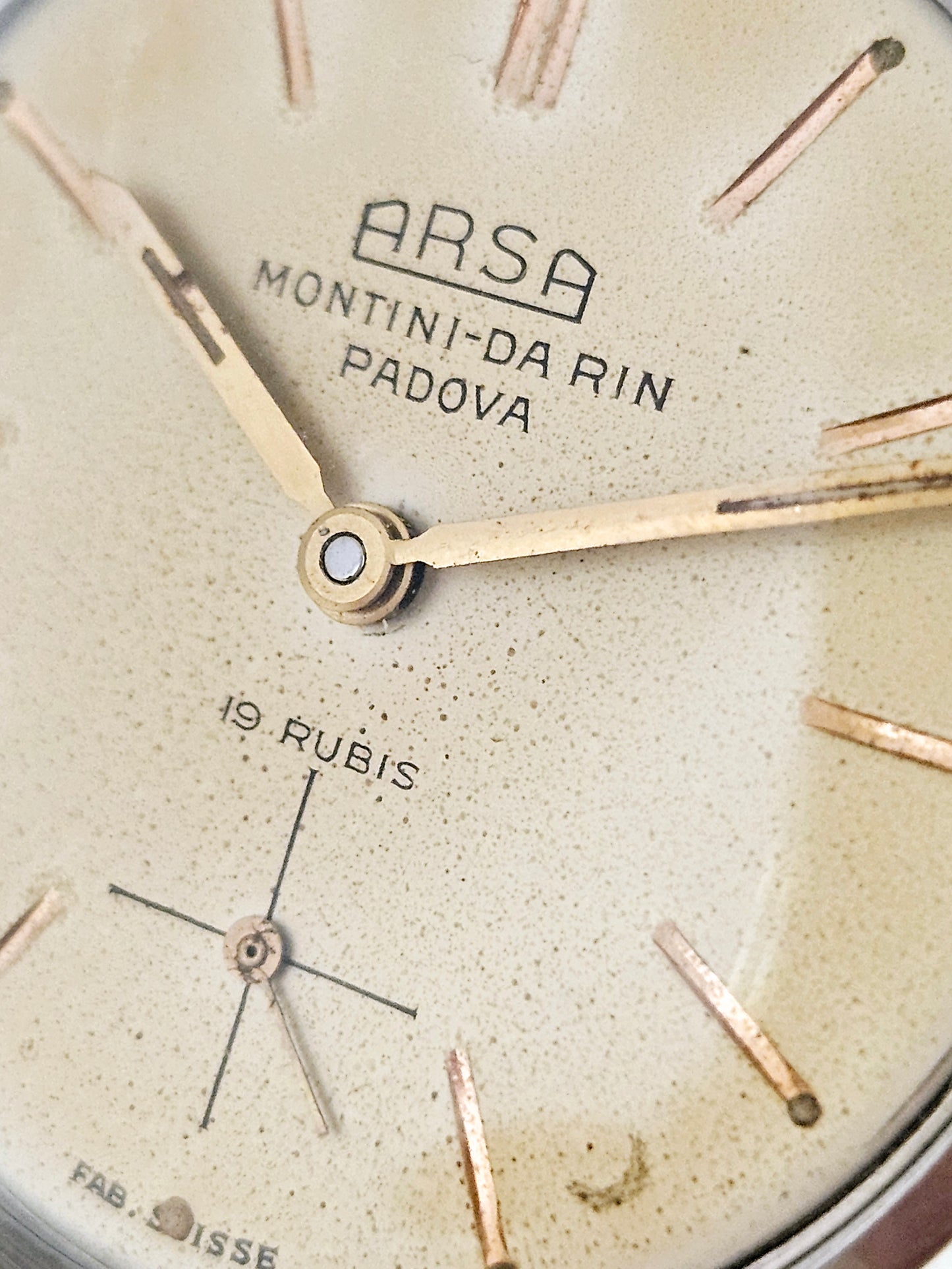 Arsa - Double Signed Montini Da Rin - Steel Case -  Cal. 646-13 - Vintage Watch