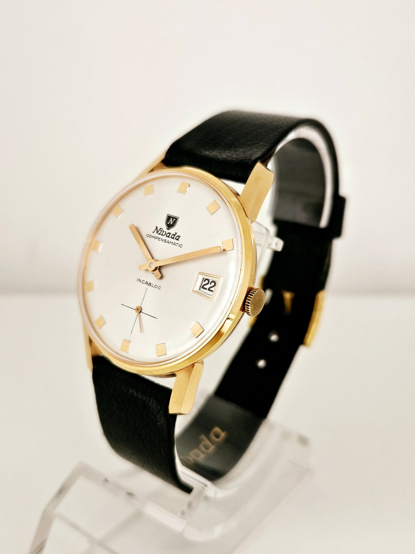 Nivada - Compensamatic - Date - Carica Manuale - Gold Plated - Vintage Watch