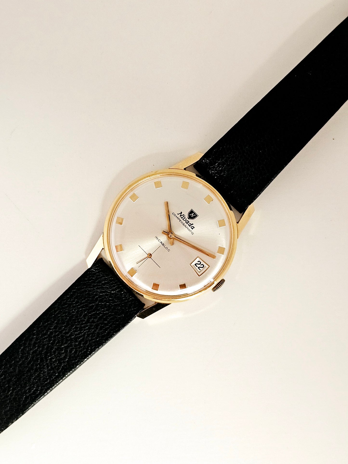 Nivada - Compensamatic - Date - Carica Manuale - Gold Plated - Vintage Watch