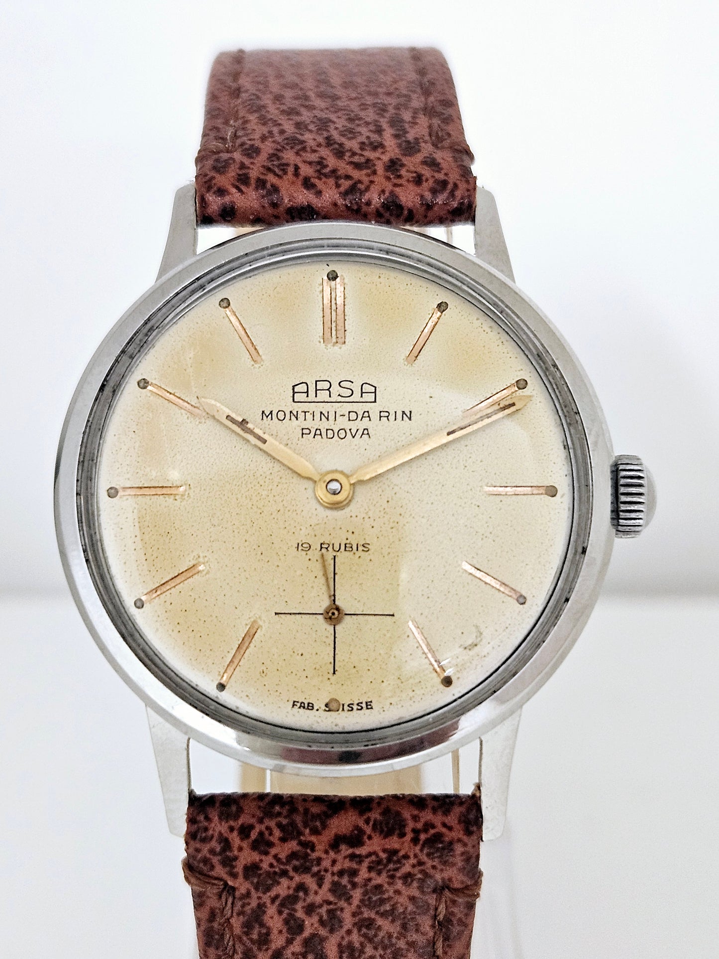 Arsa - Double Signed Montini Da Rin - Steel Case -  Cal. 646-13 - Vintage Watch