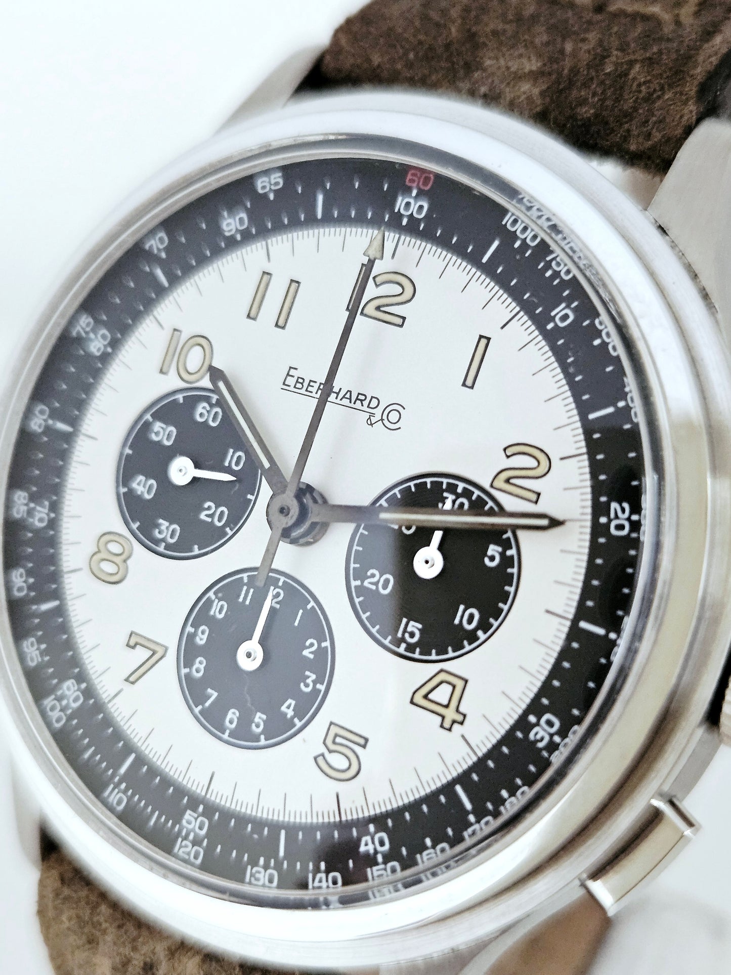 Eberhard & Co. - Mod. Aviograf - Ref. 31018 - Prima Serie - Tricompax Panda Dial