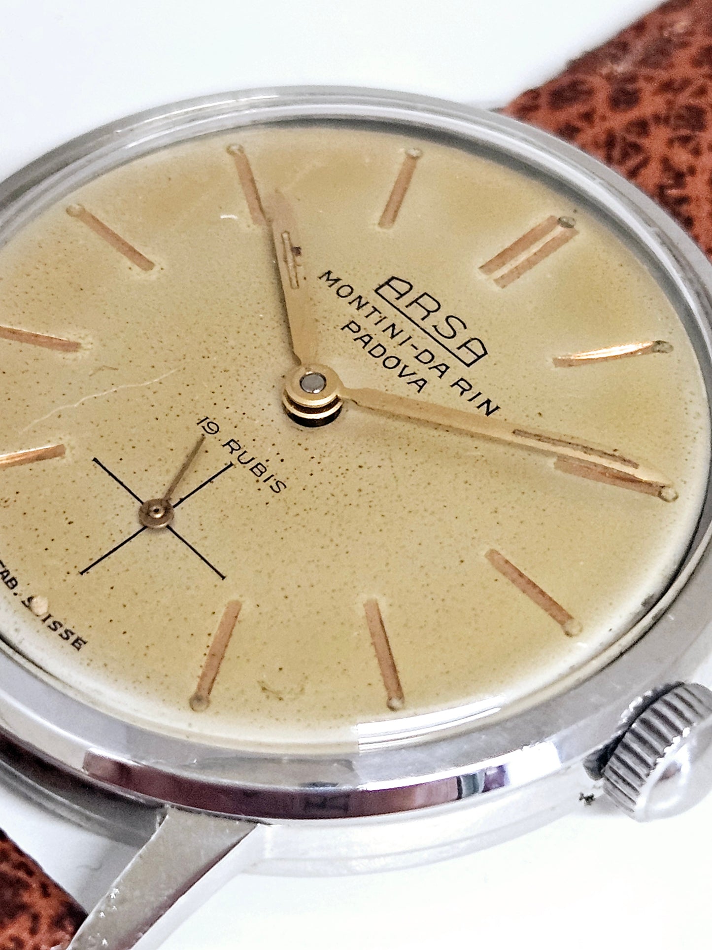 Arsa - Double Signed Montini Da Rin - Steel Case -  Cal. 646-13 - Vintage Watch