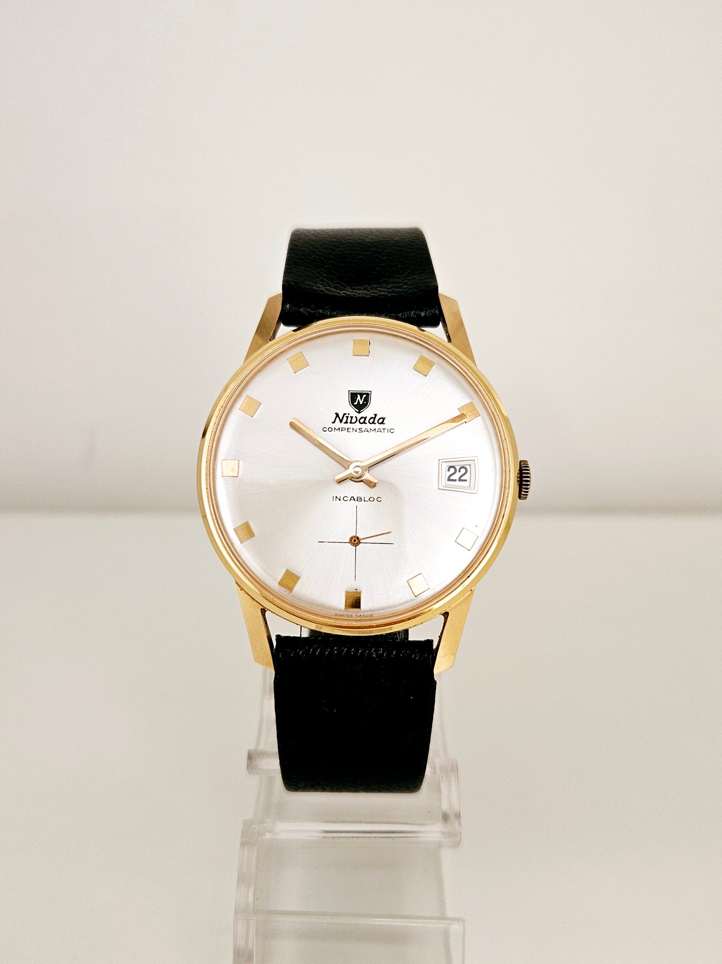 Nivada - Compensamatic - Date - Carica Manuale - Gold Plated - Vintage Watch