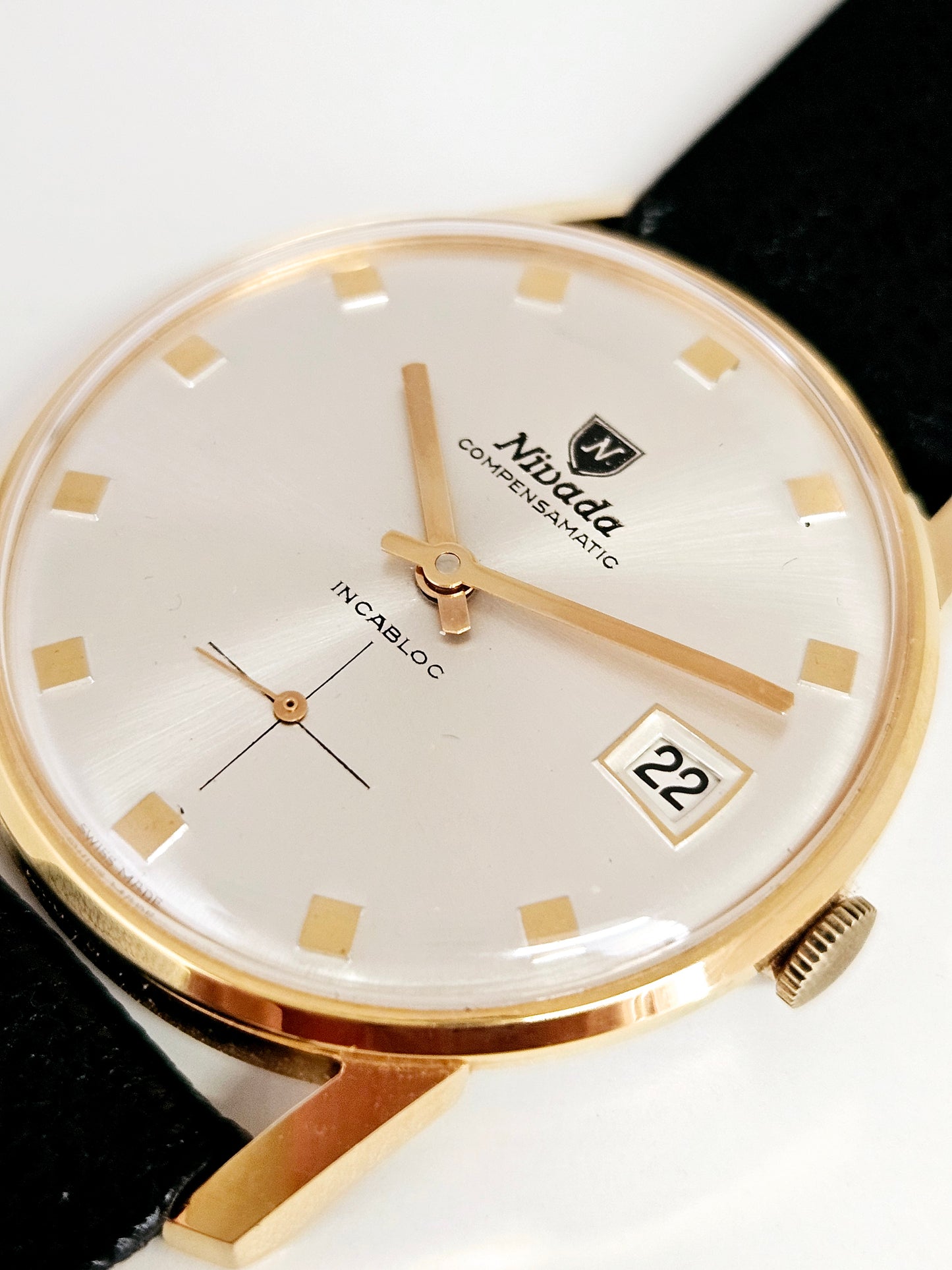 Nivada - Compensamatic - Date - Carica Manuale - Gold Plated - Vintage Watch