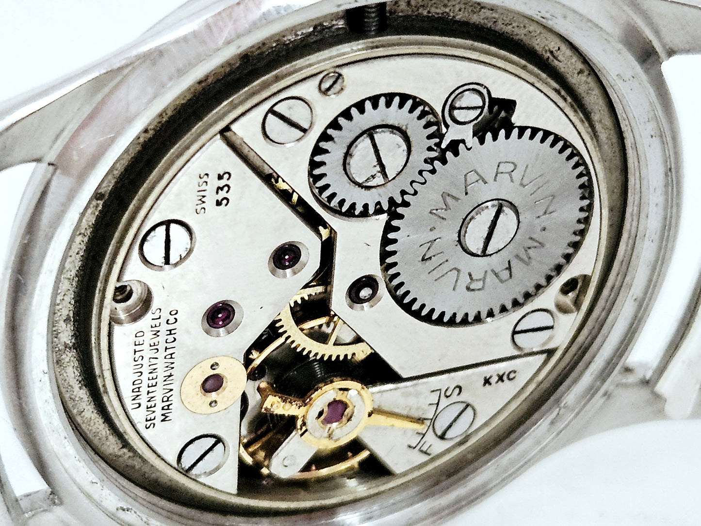 Marvin - Hermetic - Cal. 535 - Spillmann Steel Case - Easter Gift Dedication 1943 Toffenetti - Vintage Watch