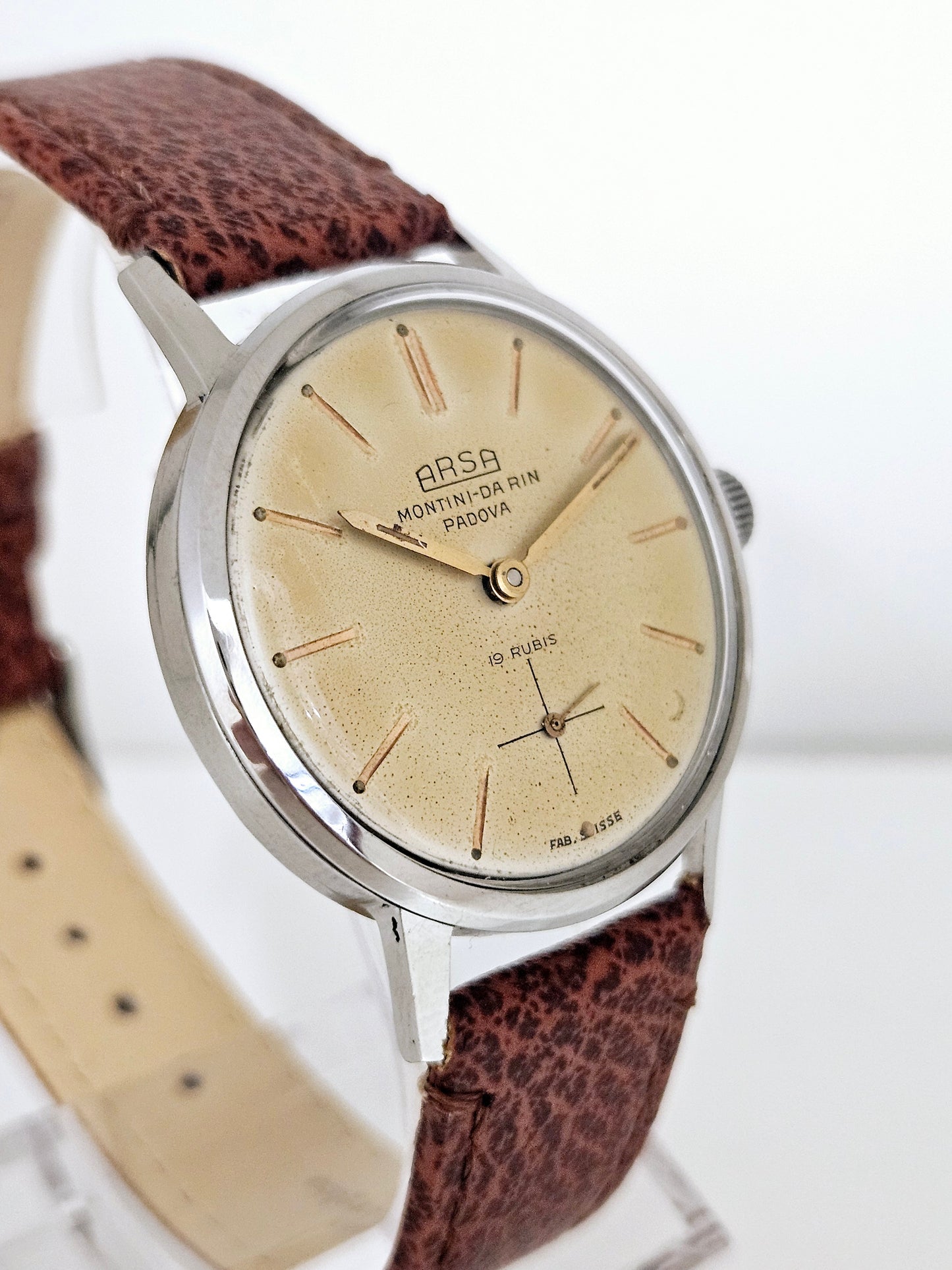 Arsa - Double Signed Montini Da Rin - Steel Case -  Cal. 646-13 - Vintage Watch