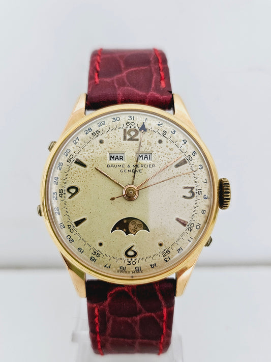 Baume & Mercier - Triple Calendar - Moon Phase - Vintage - Dress Watch