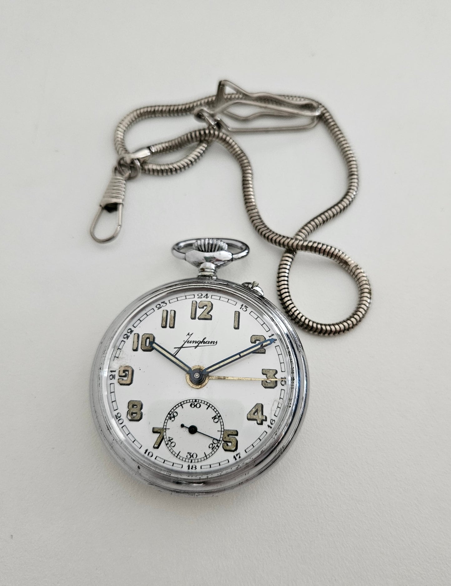 Junghans Mechanical Travel Alarm Pocket Watch