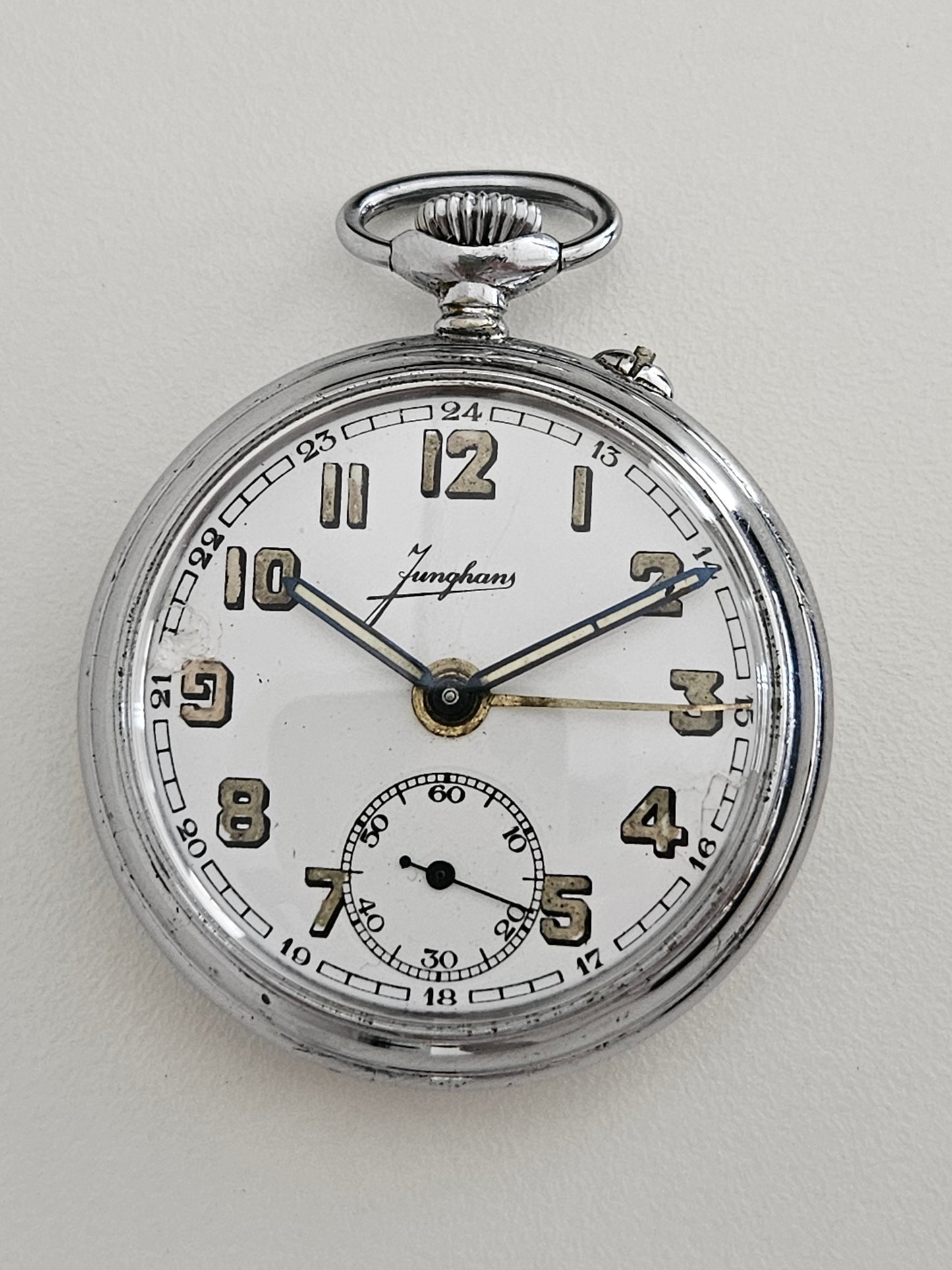 Junghans Mechanical Travel Alarm Pocket Watch