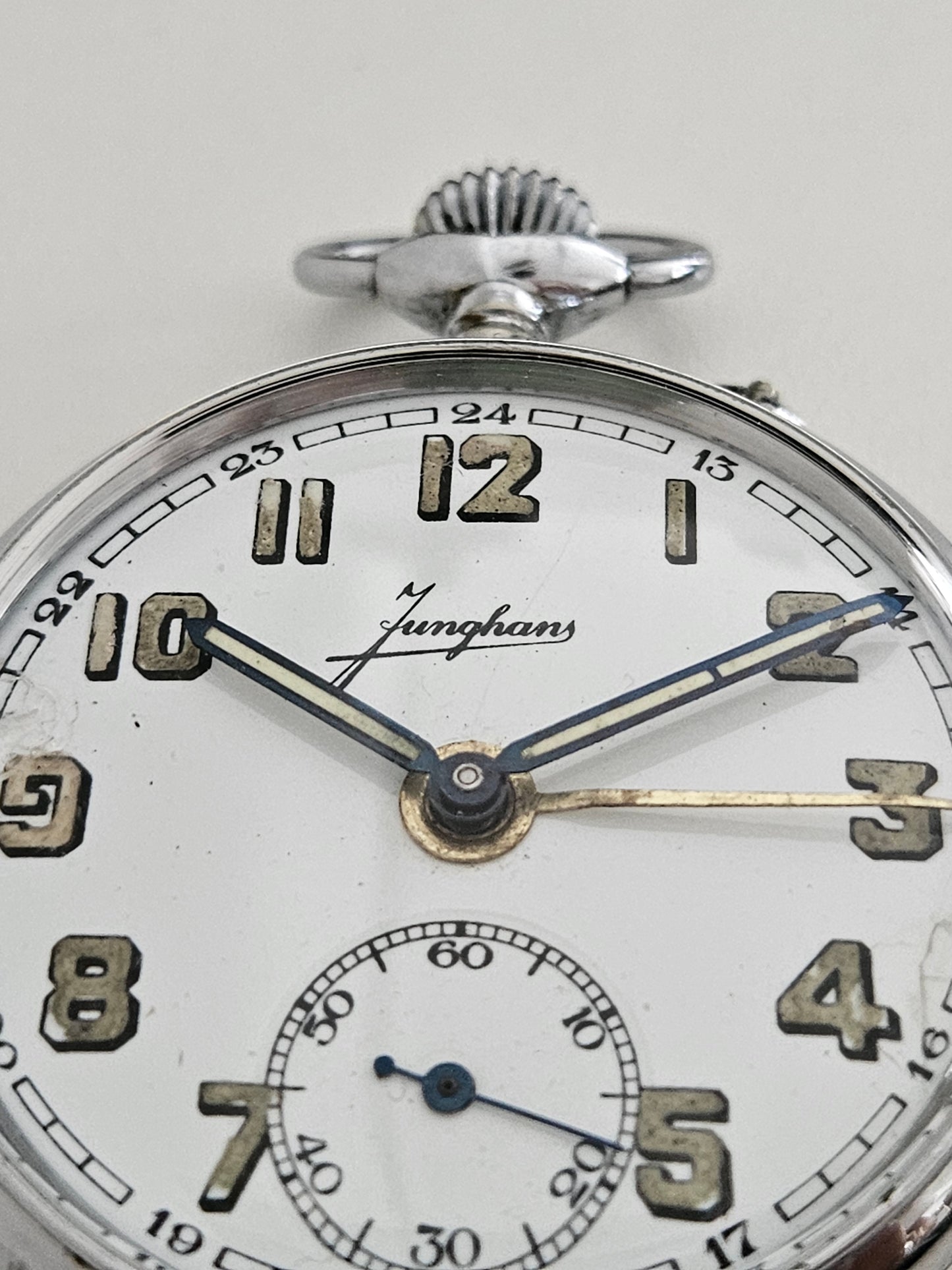 Junghans Mechanical Travel Alarm Pocket Watch