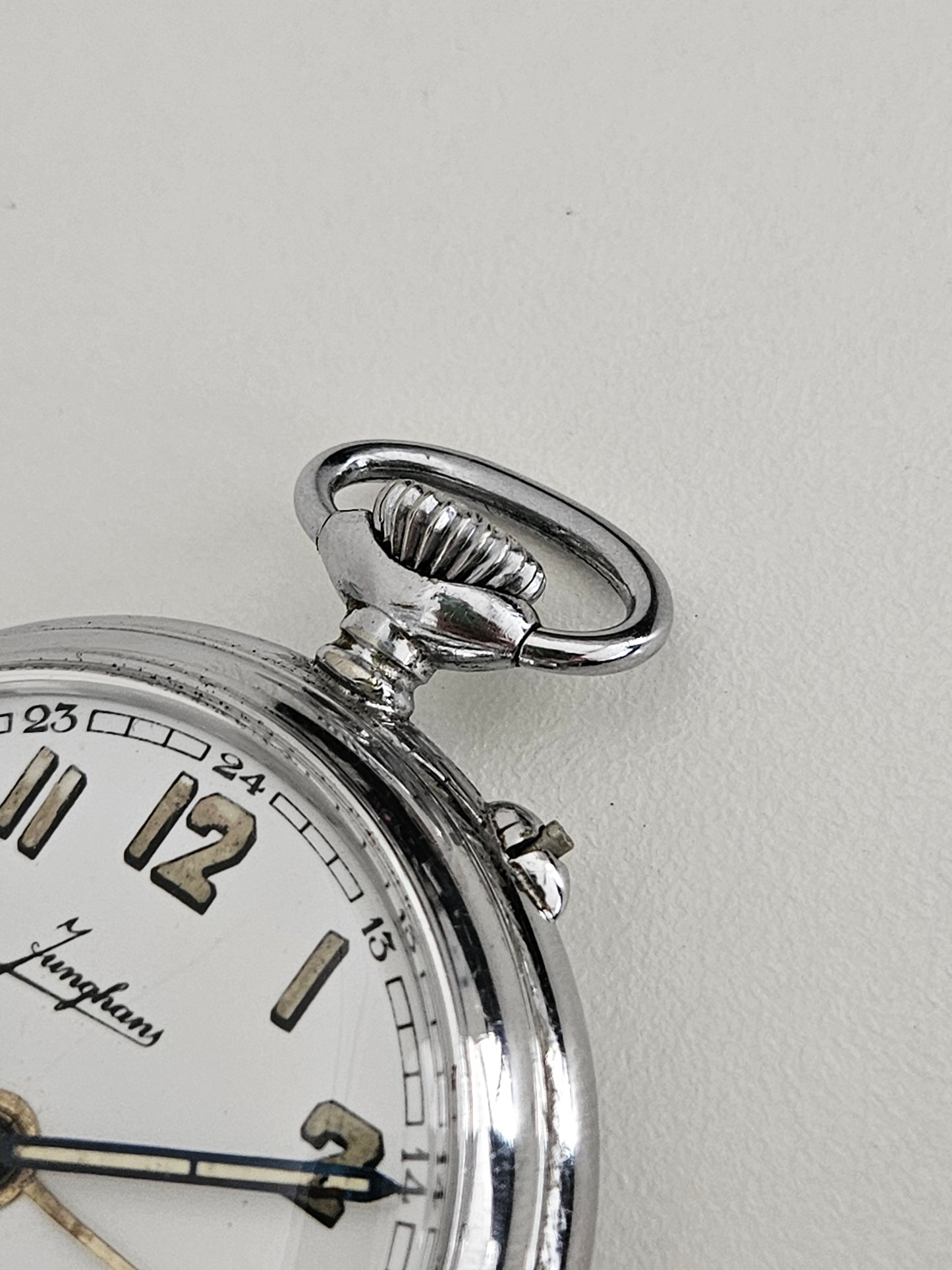 Junghans Mechanical Travel Alarm Pocket Watch