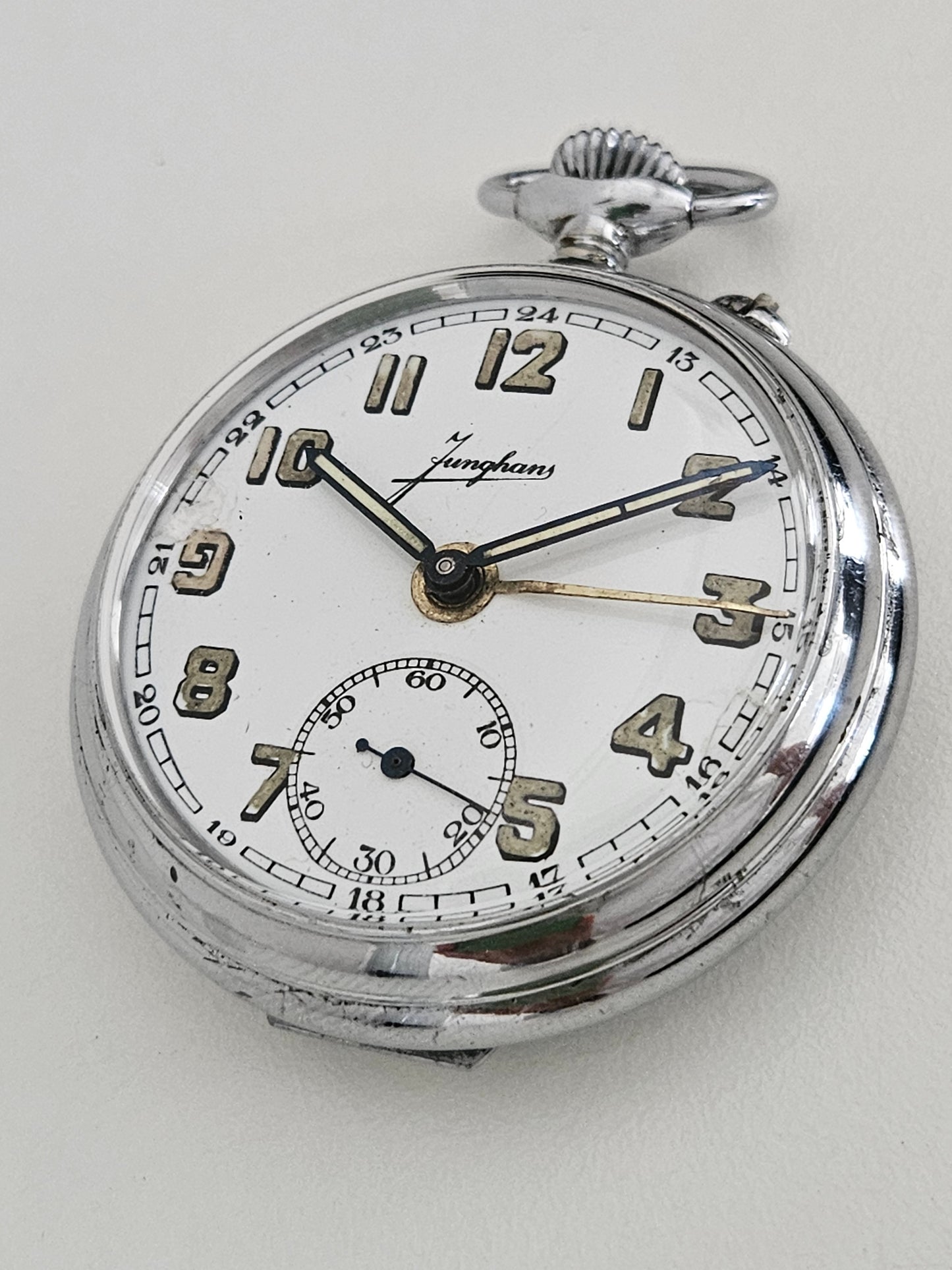 Junghans Mechanical Travel Alarm Pocket Watch