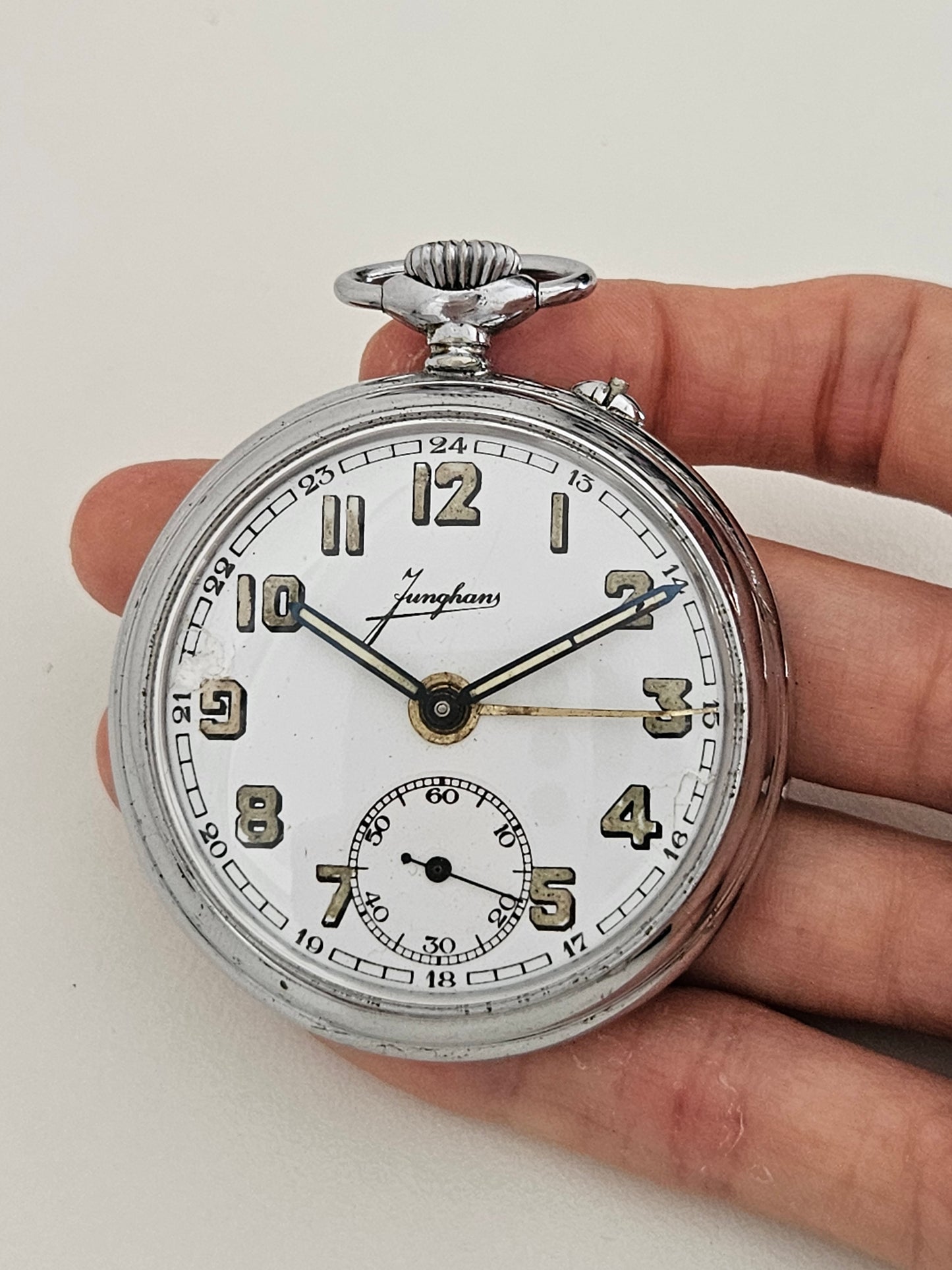 Junghans Mechanical Travel Alarm Pocket Watch