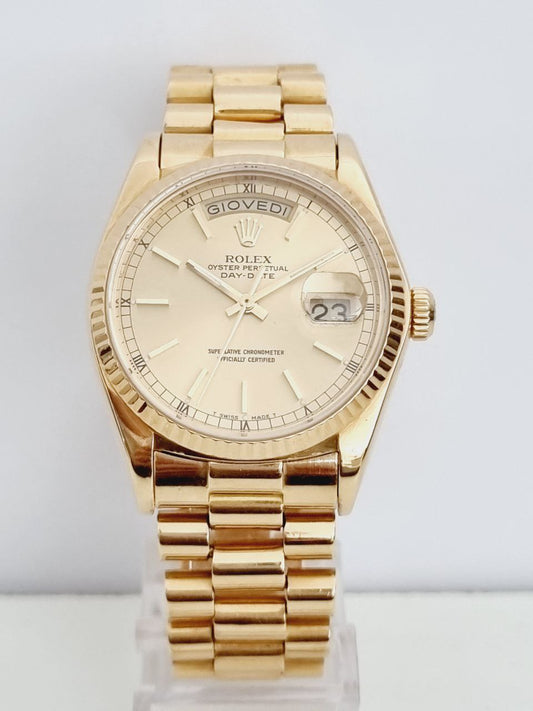 Rolex - Ref. 18038 - Day-Date - President - Full Gold - Vintage - Year 1980