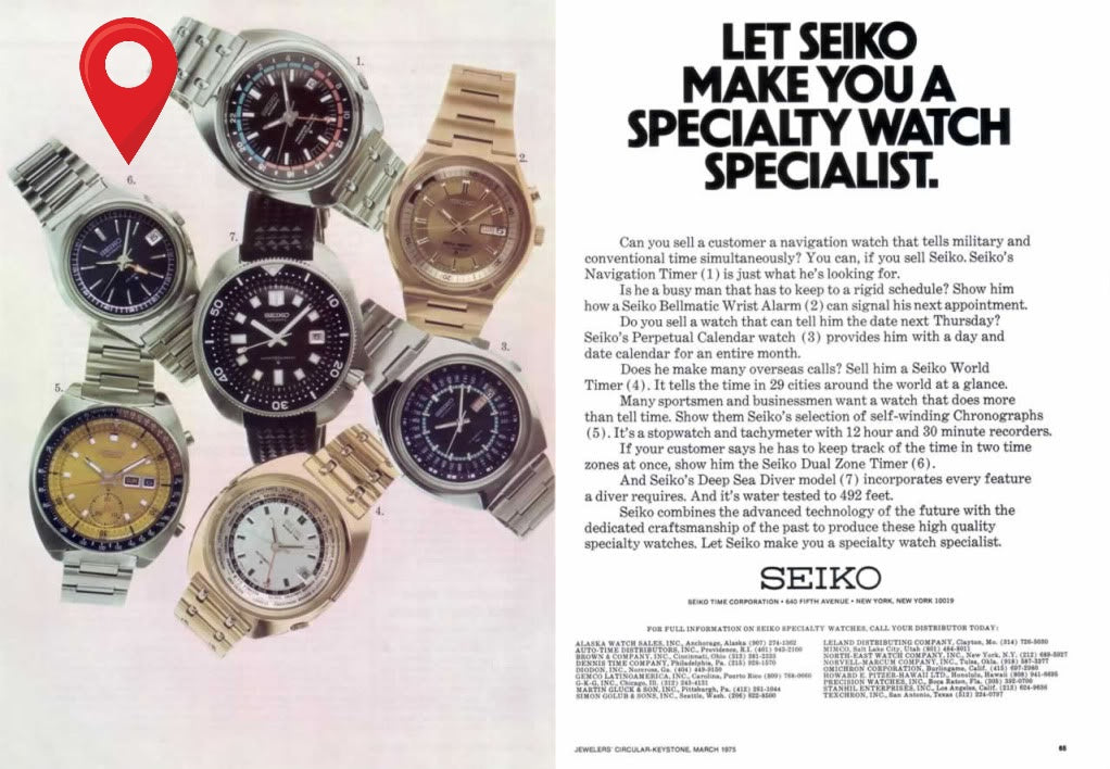Seiko - Ref. 5619-7010 - DuoTime - Rare GMT - Vintage Watch- Automatic