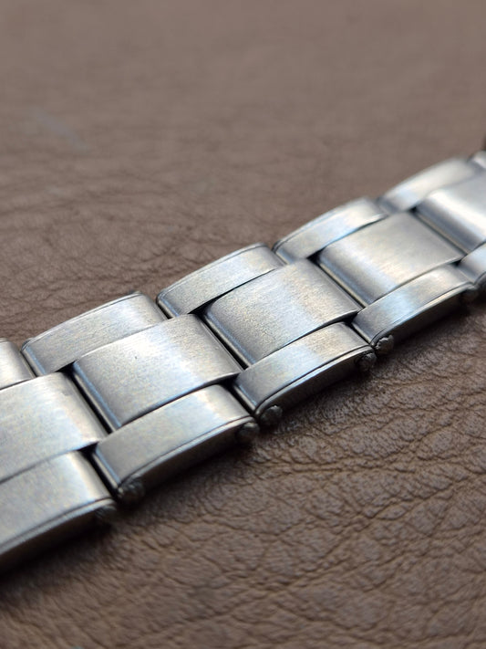 Bracciale Oyster - Rivetti - Finali Dritti - Acciaio Vintage - 16,5 mm