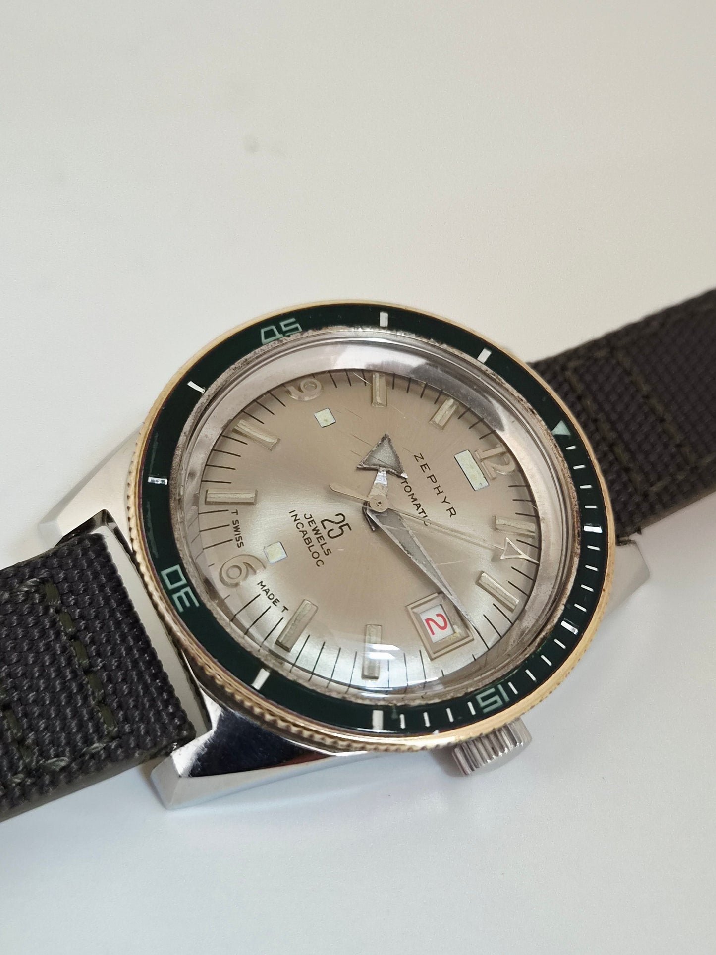 Zephyr - Vintage Diver - Automatico - 20 Atmos - Salazar Mark - Steel Case 39 mm