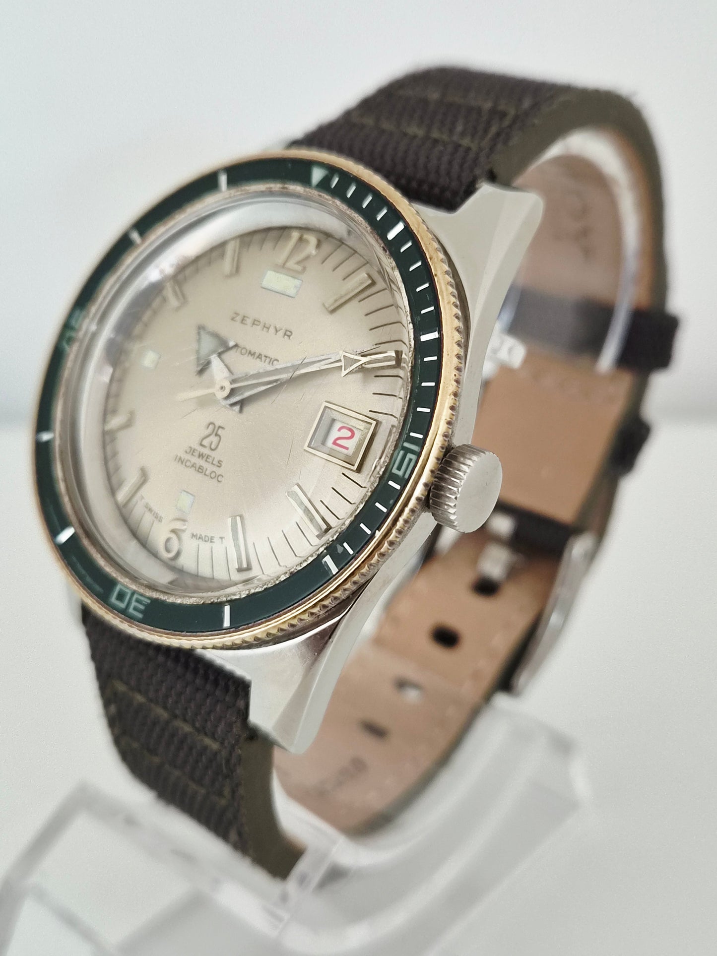 Zephyr - Vintage Diver - Automatico - 20 Atmos - Salazar Mark - Steel Case 39 mm