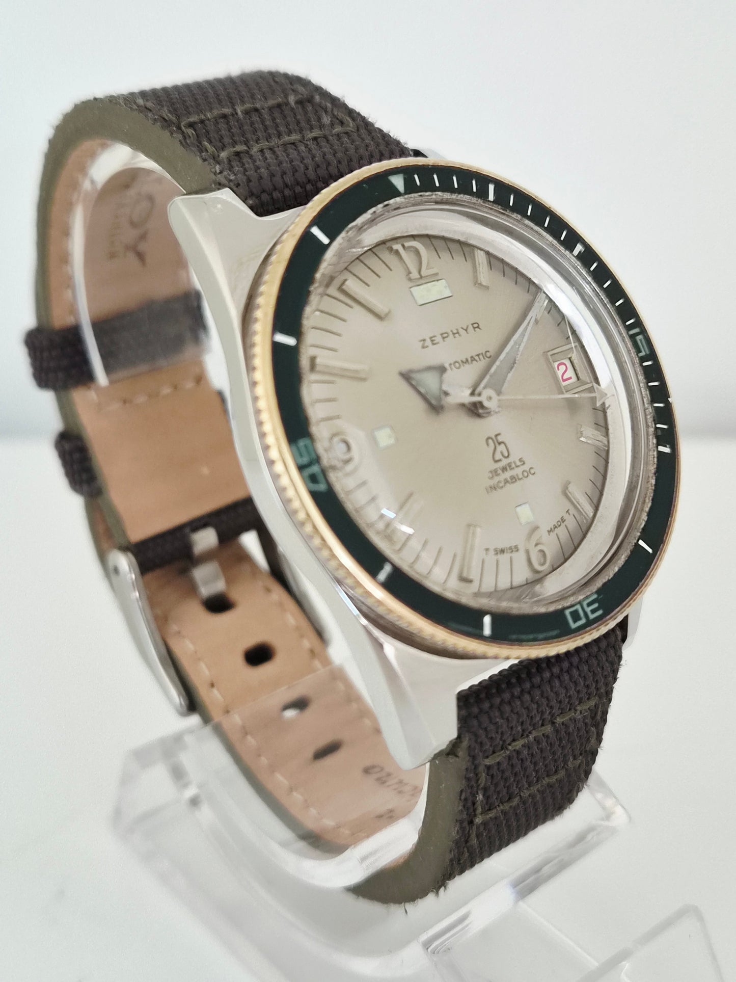 Zephyr - Vintage Diver - Automatico - 20 Atmos - Salazar Mark - Steel Case 39 mm