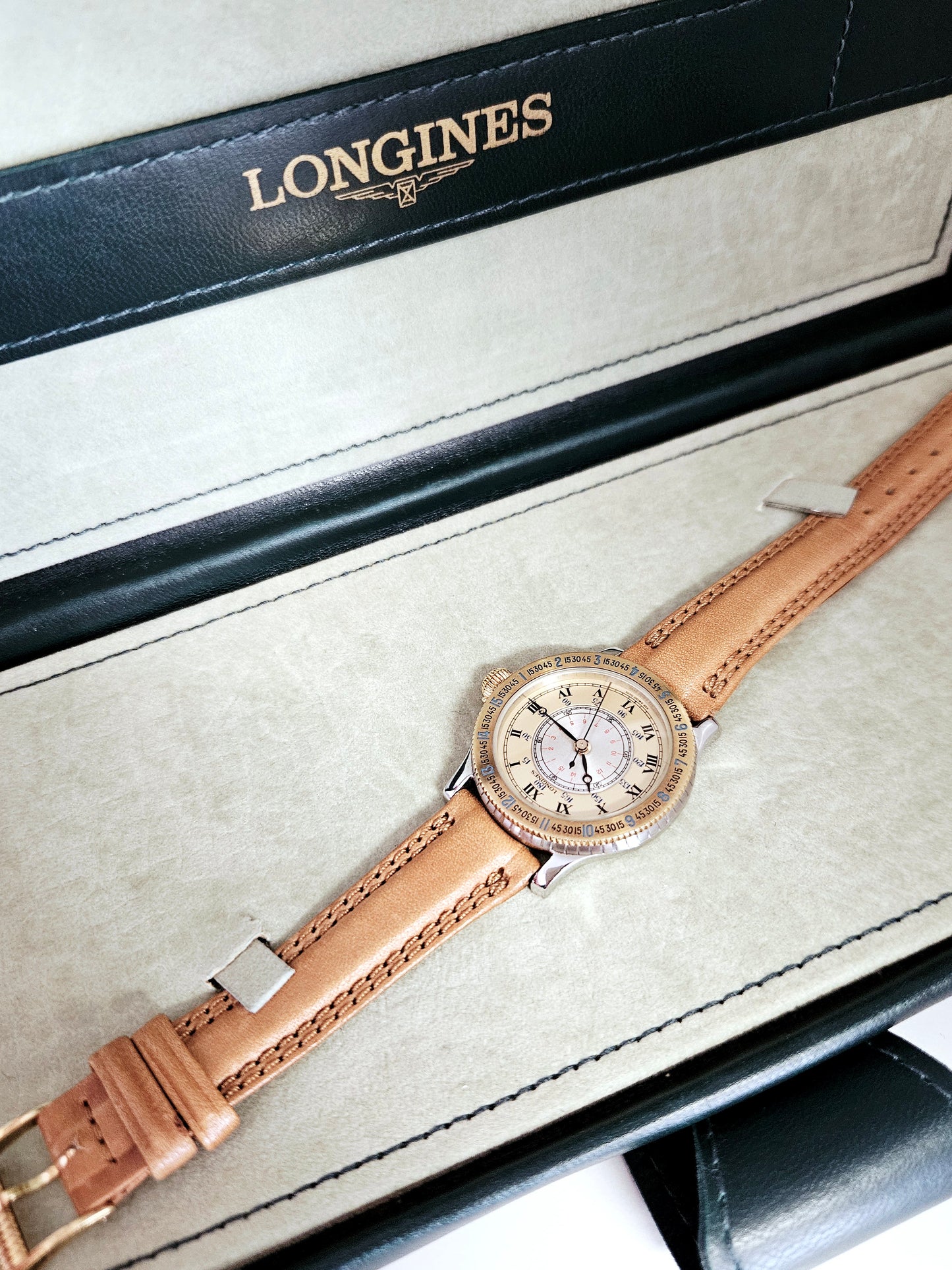 Longines - Lindbergh Hour Angle - Ref. 628-5229 - Gold/Steel - Full Set