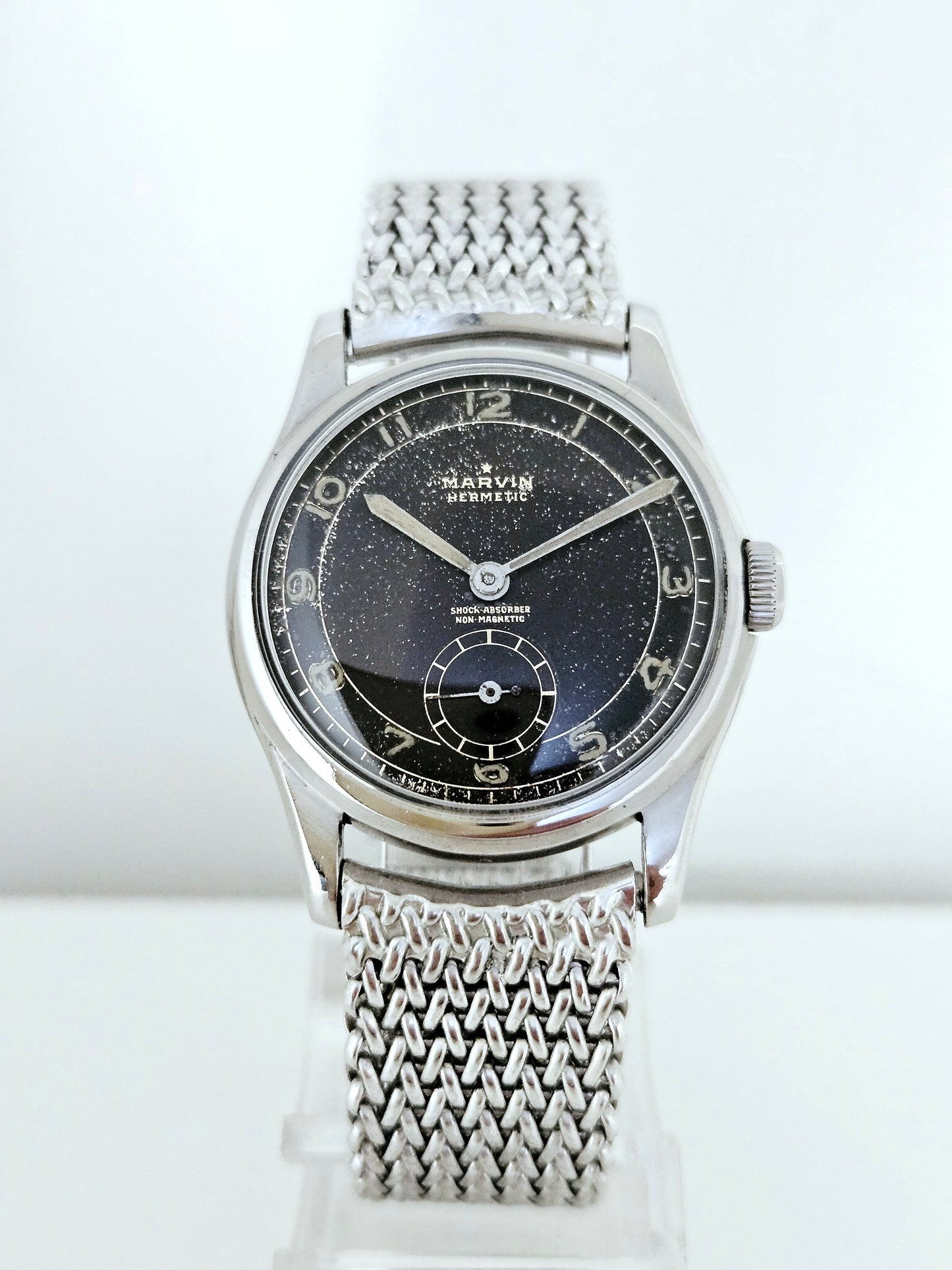 Marvin - Hermetic - Cal. 535 - Spillmann Steel Case - Easter Gift Dedication 1943 Toffenetti - Vintage Watch