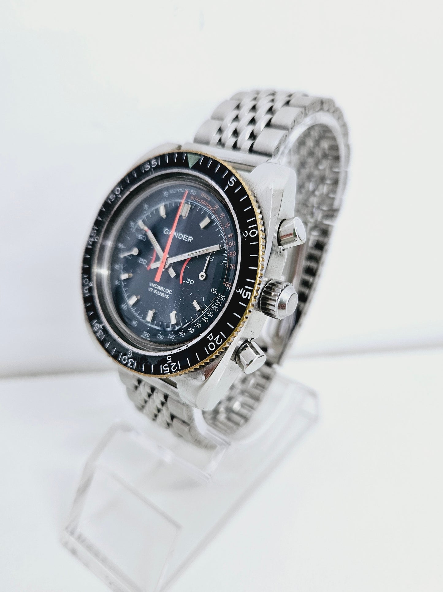 Gander Chronograph Vintage Diver Bakelite Bezel