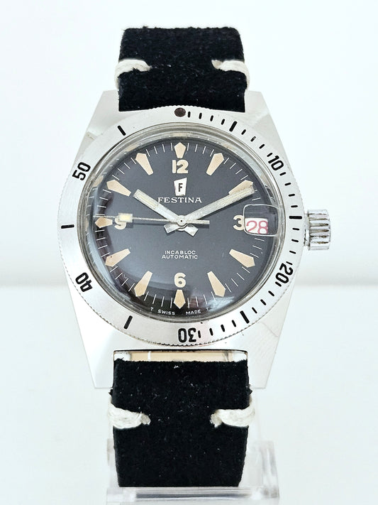 Festina - Skin Diver 600 Feet - Automatico - Steel Case - TSwissT