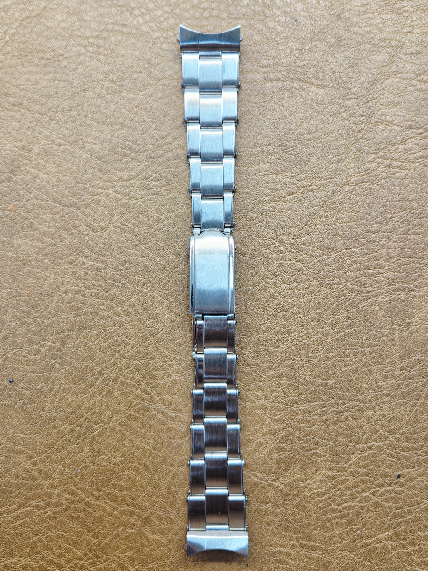 Bracciale Oyster - Rivetti - Finali Curvi - Acciaio Vintage - 18 mm
