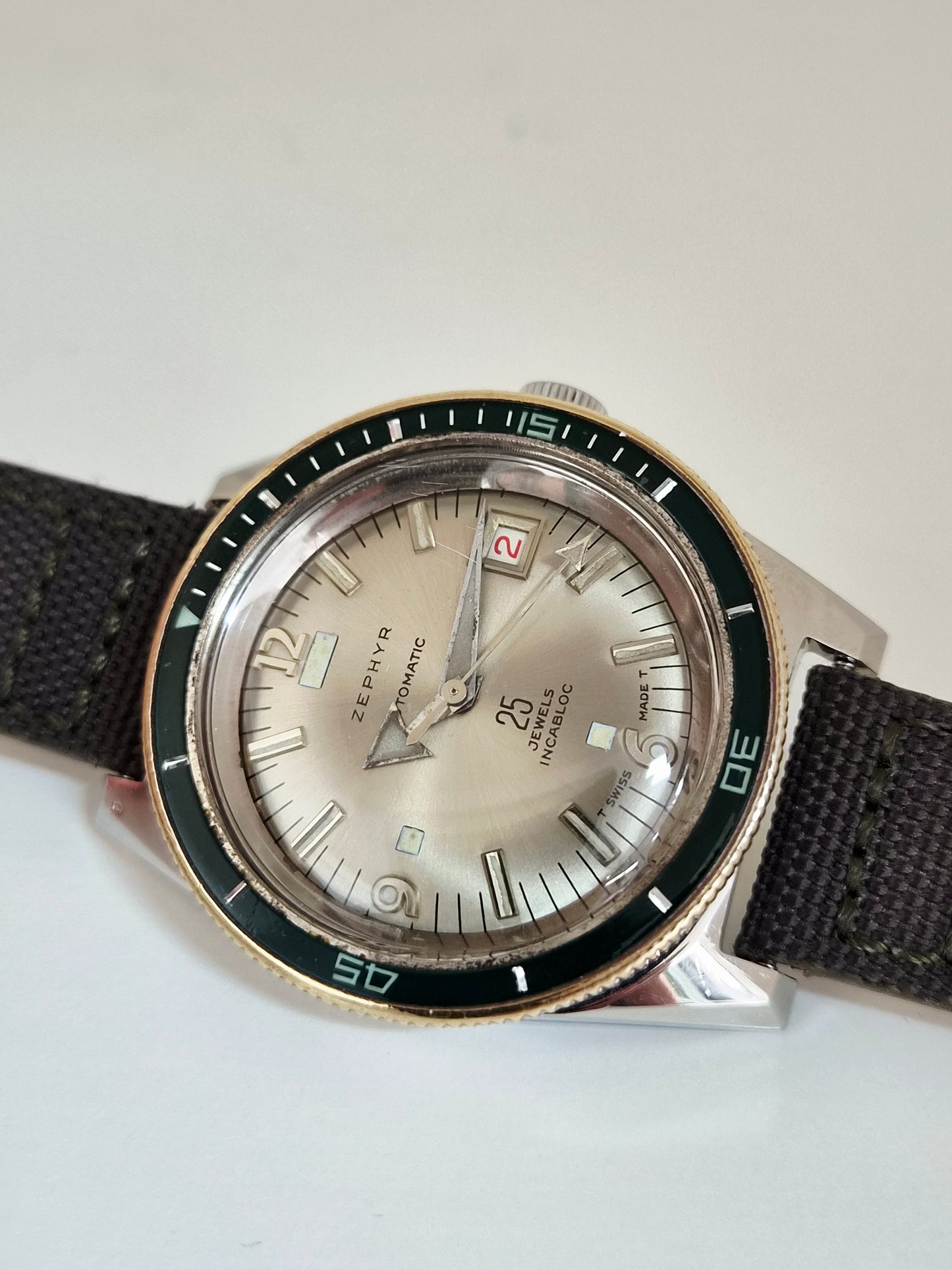 Zephyr - Vintage Diver - Automatico - 20 Atmos - Salazar Mark - Steel Case 39 mm