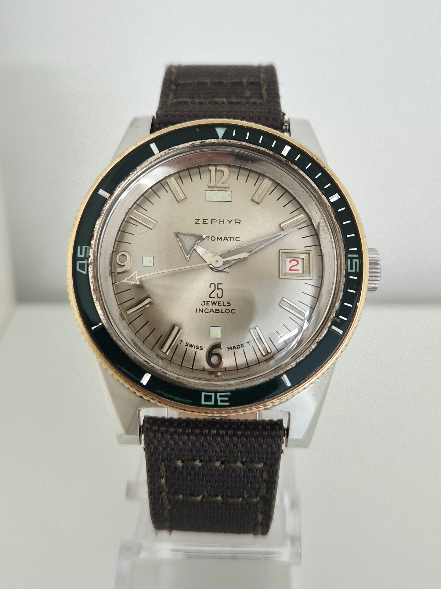 Zephyr - Vintage Diver - Automatico - 20 Atmos - Salazar Mark - Steel Case 39 mm