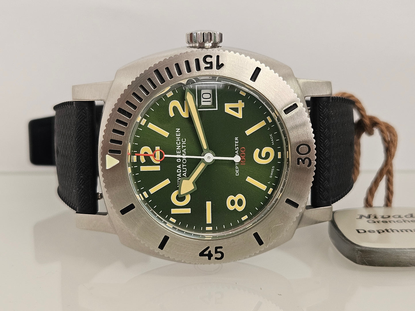 Nivada Grenchen - DepthMaster - Ref. 14103A - Sunray Green - Full Set