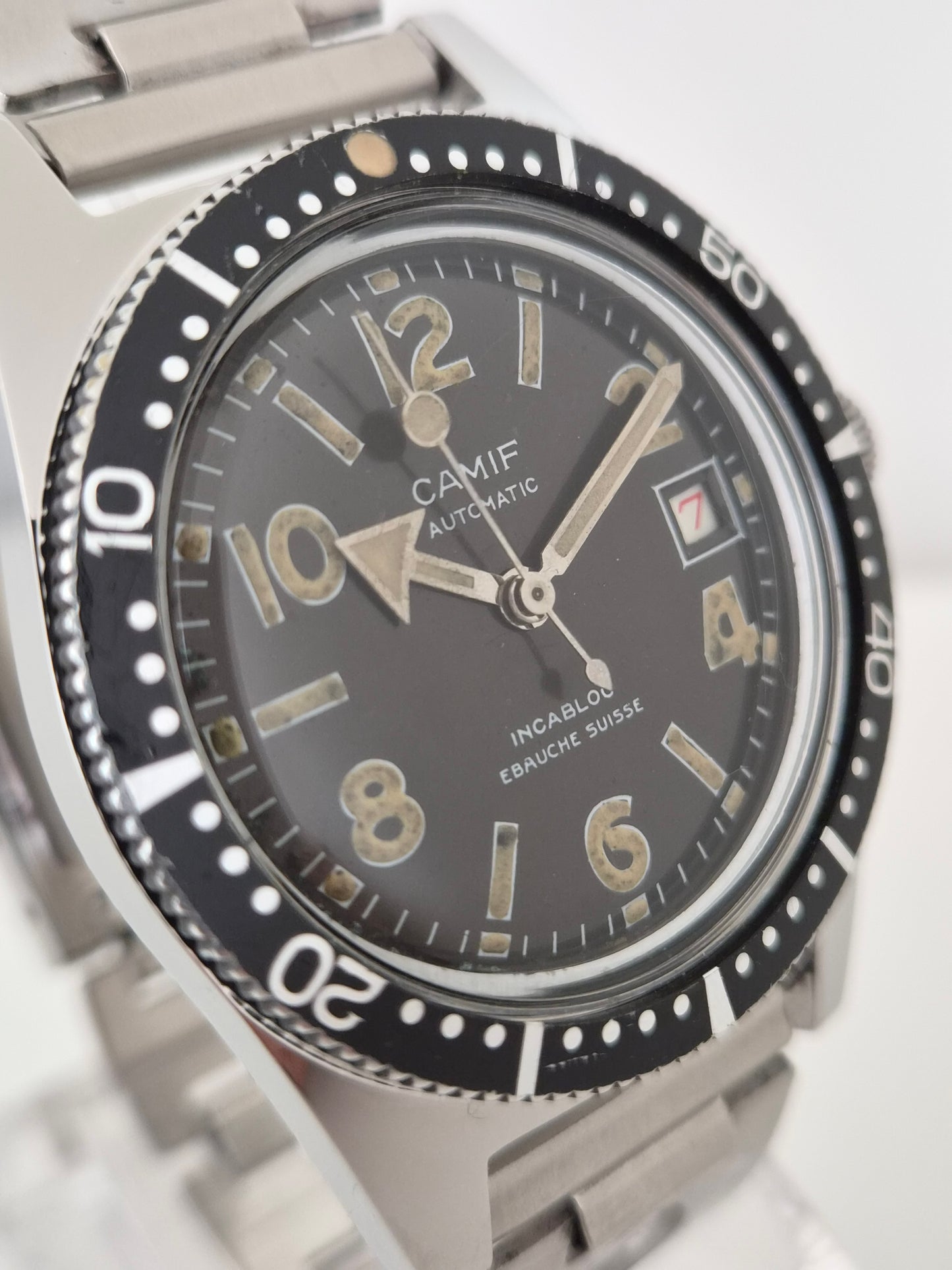 Camif - Skin Diver Française - Automatico - Steel Case - Date Roulette