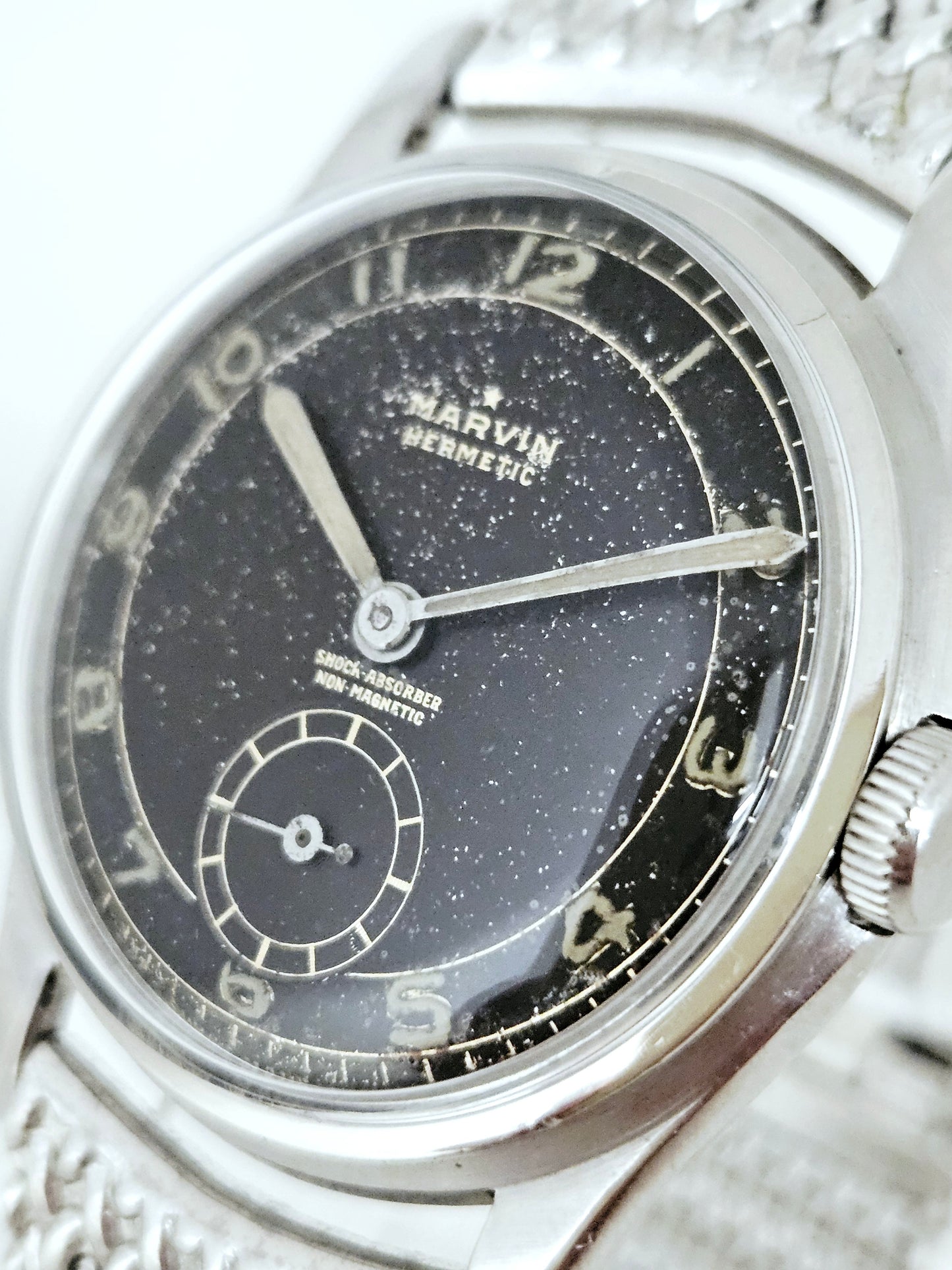 Marvin - Hermetic - Cal. 535 - Spillmann Steel Case - Easter Gift Dedication 1943 Toffenetti - Vintage Watch