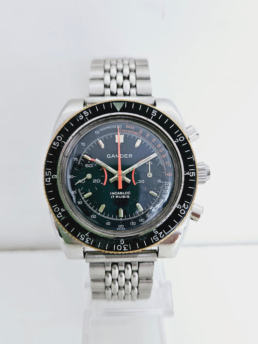 Gander Chronograph Vintage Diver Bakelite Bezel