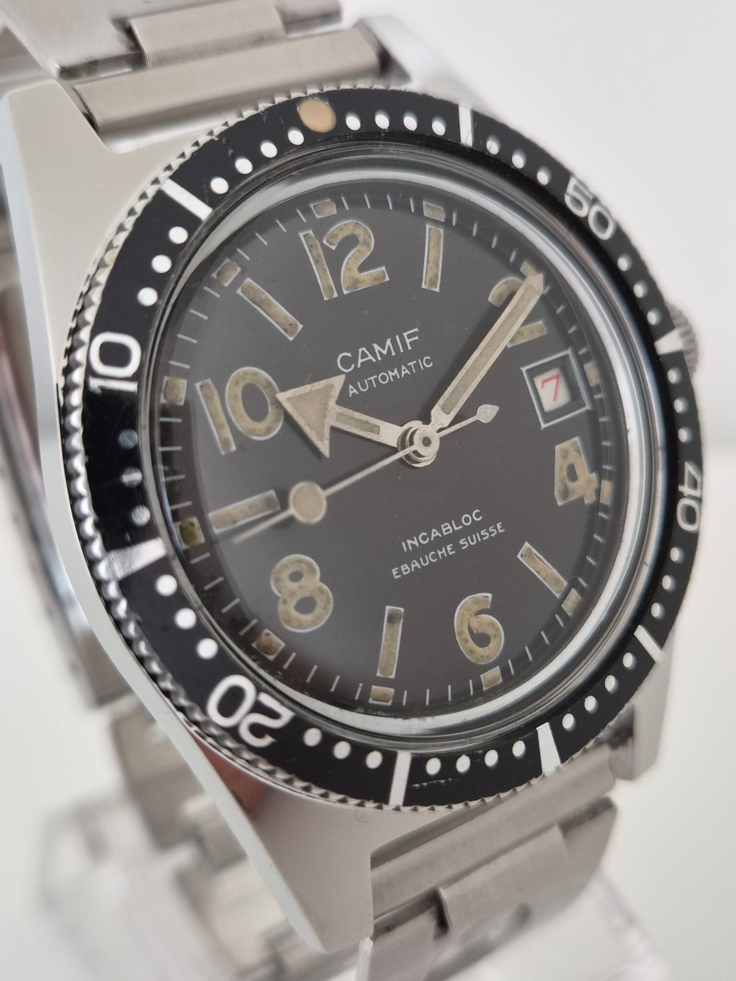 Camif - Skin Diver Française - Automatico - Steel Case - Date Roulette