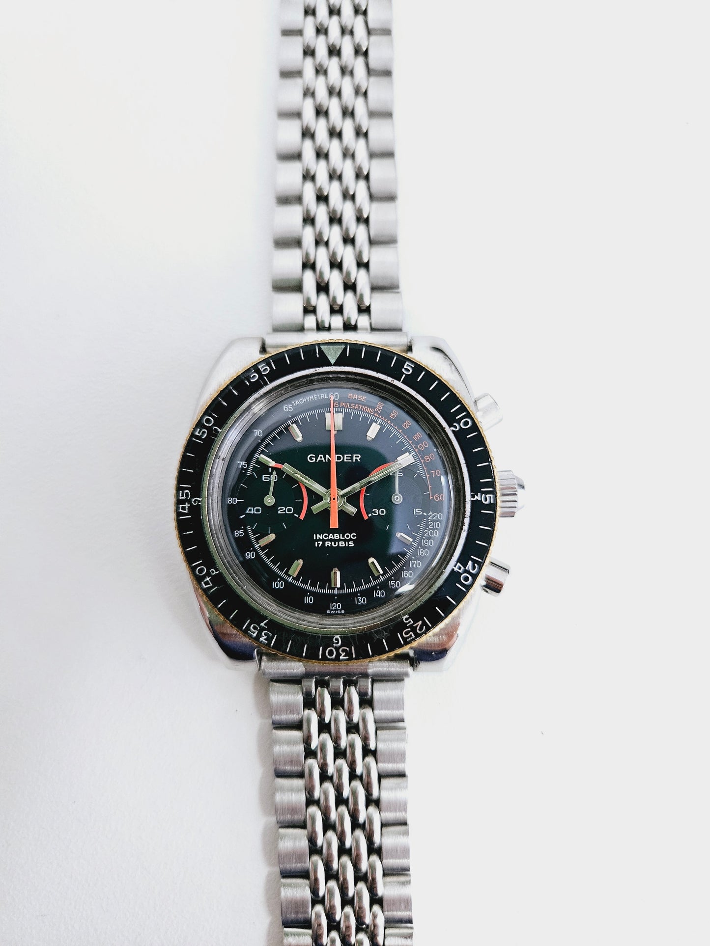 Gander Chronograph Vintage Diver Bakelite Bezel