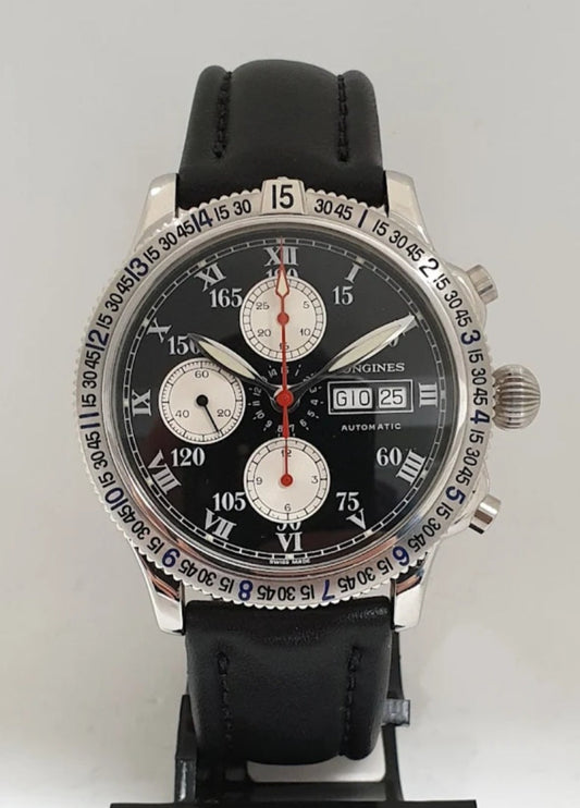 Longines - Lindbergh Hour Angle - Ref. L2.618.4 - Chronograph Automatico - New Old Stock- Full Set