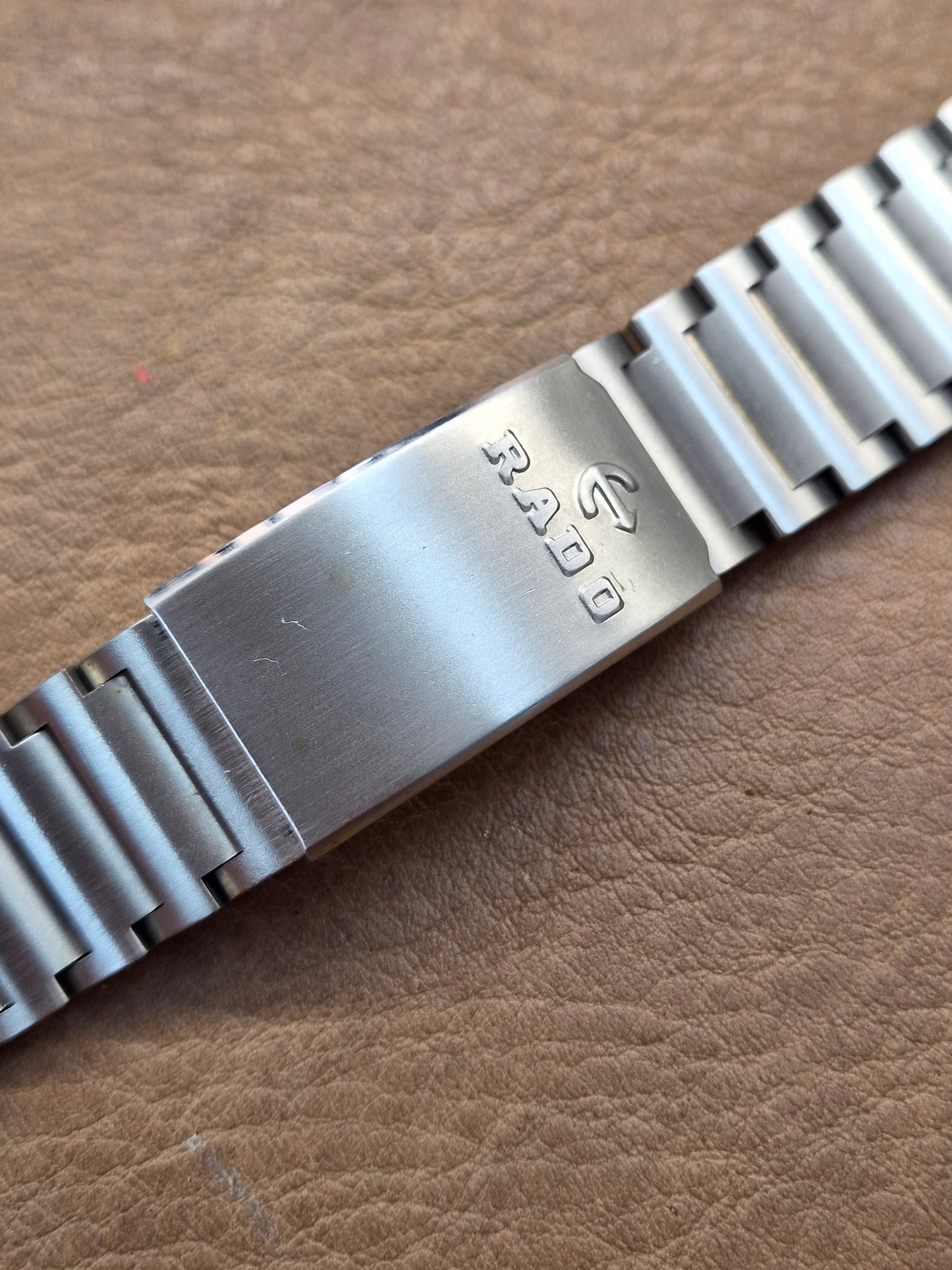 Bracciale Rado - Acciaio Vintage - 19,5 mm - Finali Curvi- Maglia a Vite