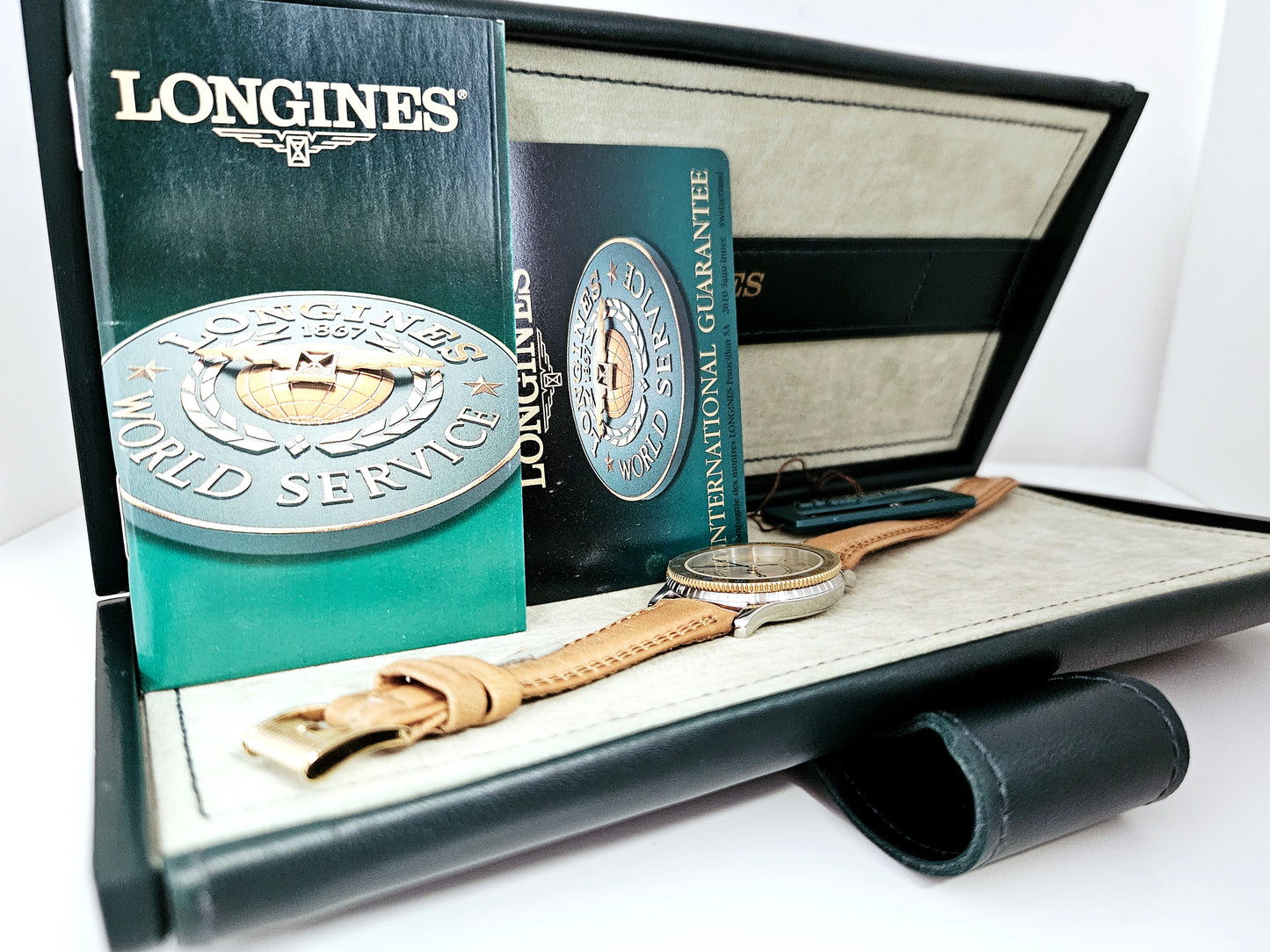 Longines - Lindbergh Hour Angle - Ref. 628-5229 - Gold/Steel - Full Set