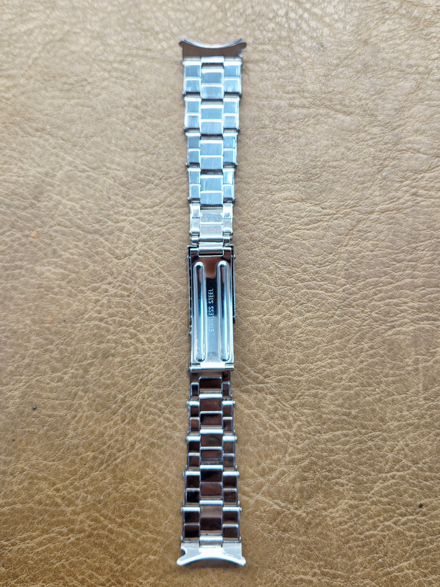 Bracciale Oyster - Rivetti - Finali Curvi - Acciaio Vintage - 18 mm