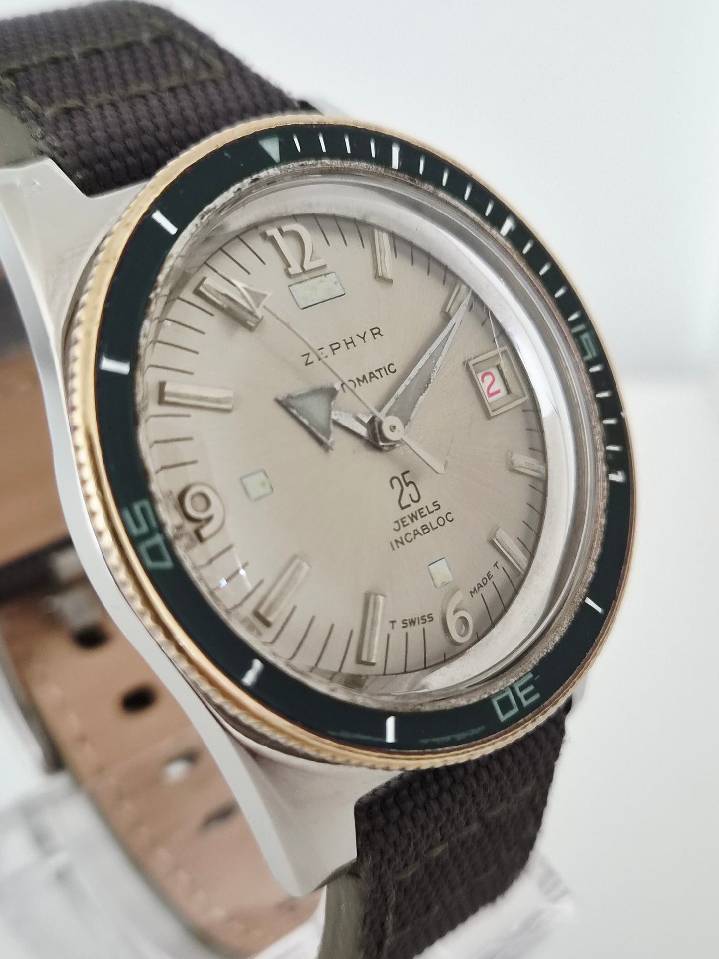 Zephyr - Vintage Diver - Automatico - 20 Atmos - Salazar Mark - Steel Case 39 mm