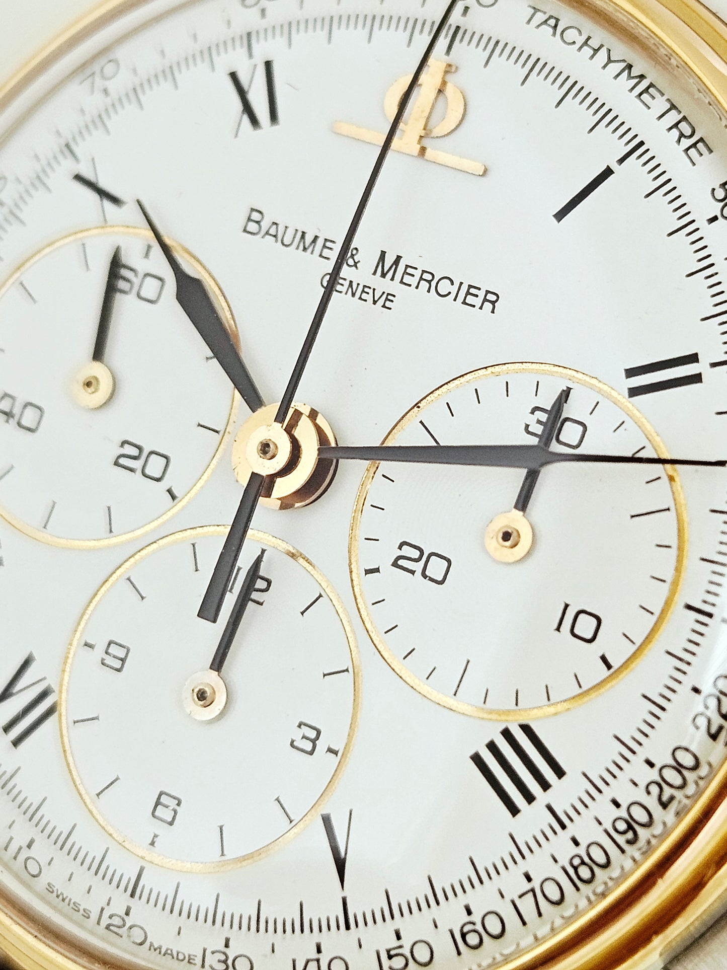 Baume & Mercier - Chronograph Tricompax - Ref. 6101-099 - Acciaio e Oro 18Kt - Set Completo - 1986