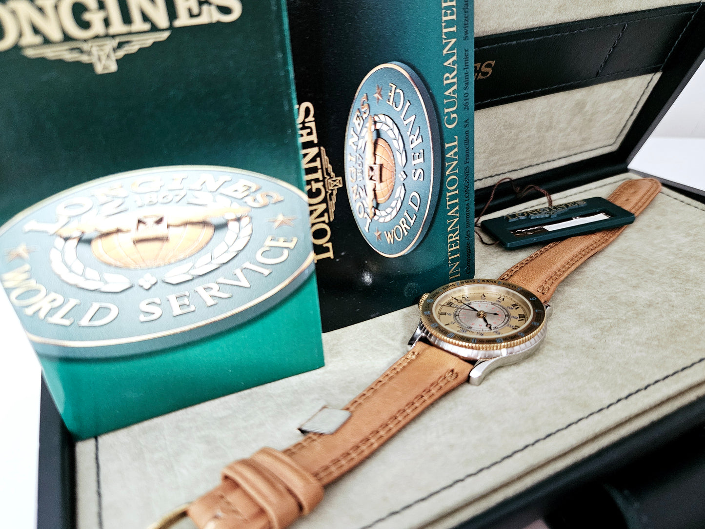 Longines - Lindbergh Hour Angle - Ref. 628-5229 - Gold/Steel - Full Set