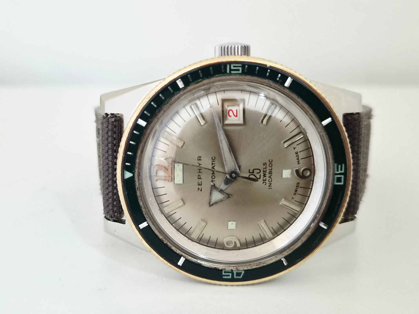 Zephyr - Vintage Diver - Automatico - 20 Atmos - Salazar Mark - Steel Case 39 mm