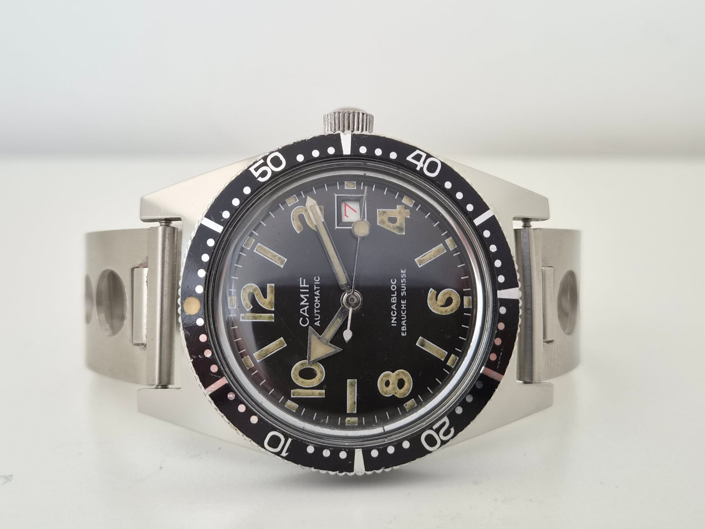 Camif - Skin Diver Française - Automatico - Steel Case - Date Roulette